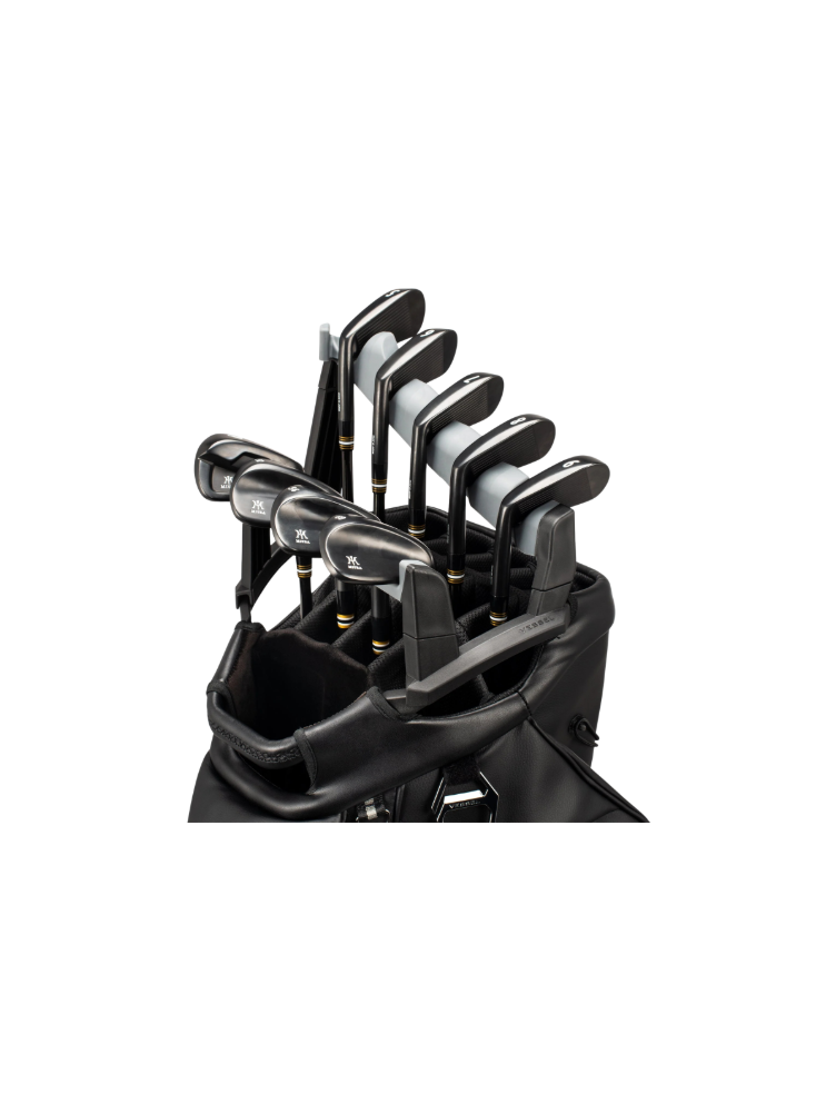 Golf Club Organizer for Lux Pro Cart II - Silver / Black Golf Club Organizer for Lux Pro Cart II - Silver / Black