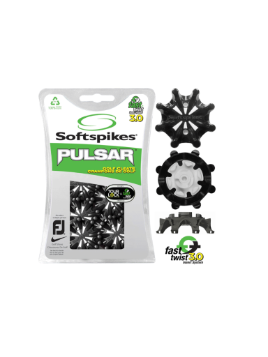 Pulsar Golf Spikes (Fast Twist® 3.0) | Black/White