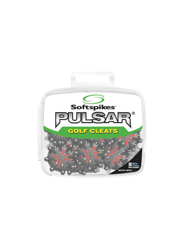 Pulsar Golf Spikes (Small Metal) | Black/Red